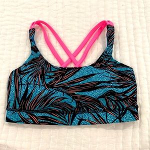 Lululemon Energy Sports Bra Size 6 Palm print w/ pads